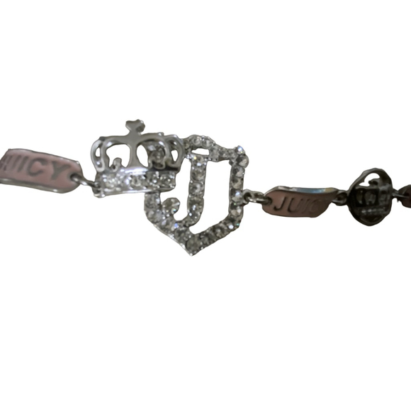 Juicy Couture Silver and Pink Charm Bracelet Y2K Rare - Picture 5 of 11